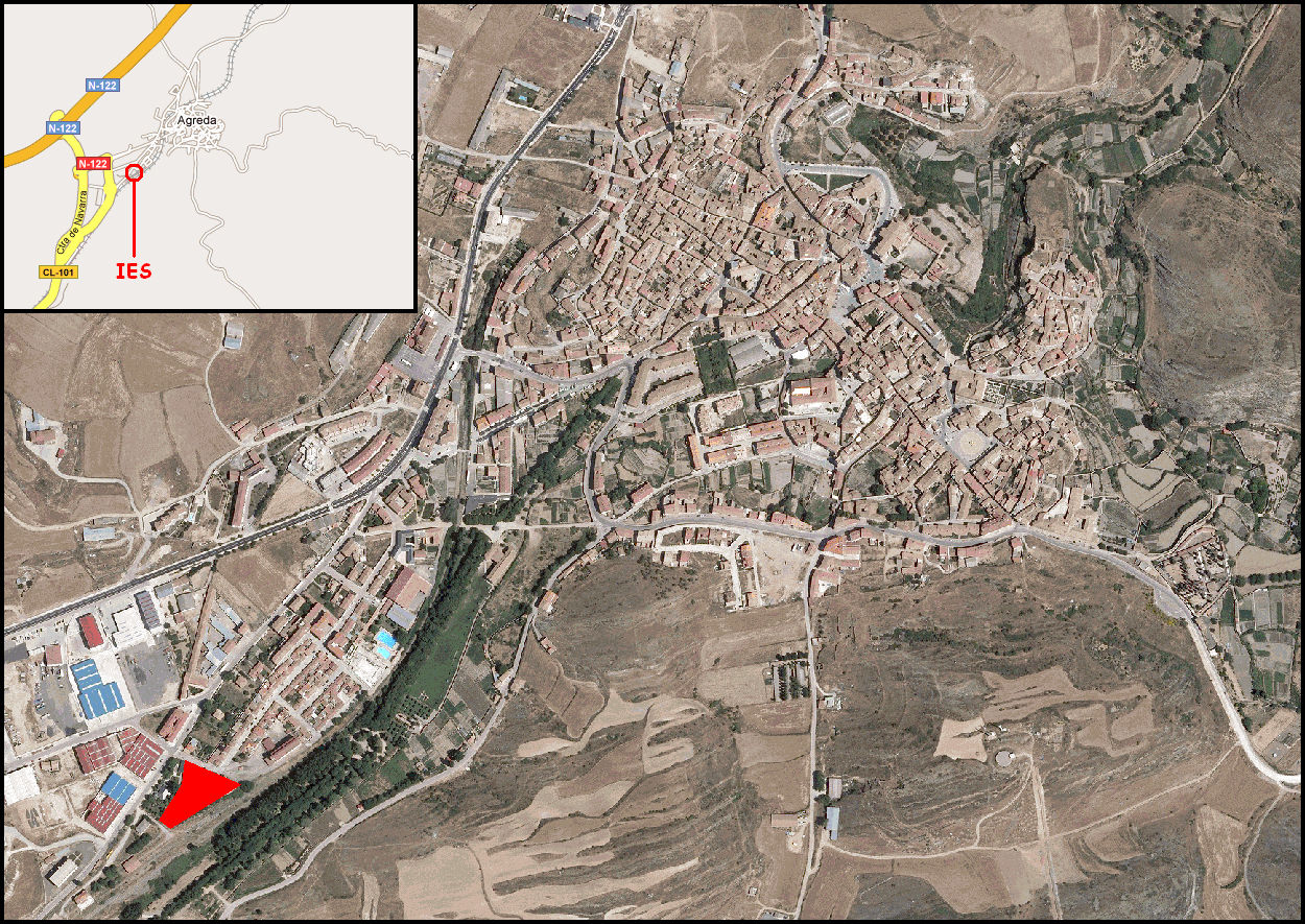 Localización del IES en Agreda